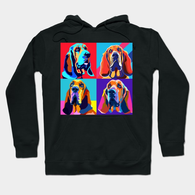 Bloodhound Pop Art - Dog Lover Gifts Hoodie by PawPopArt